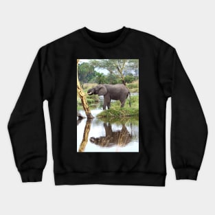 African Elephants, Serengeti National Park, Tanzania. Crewneck Sweatshirt